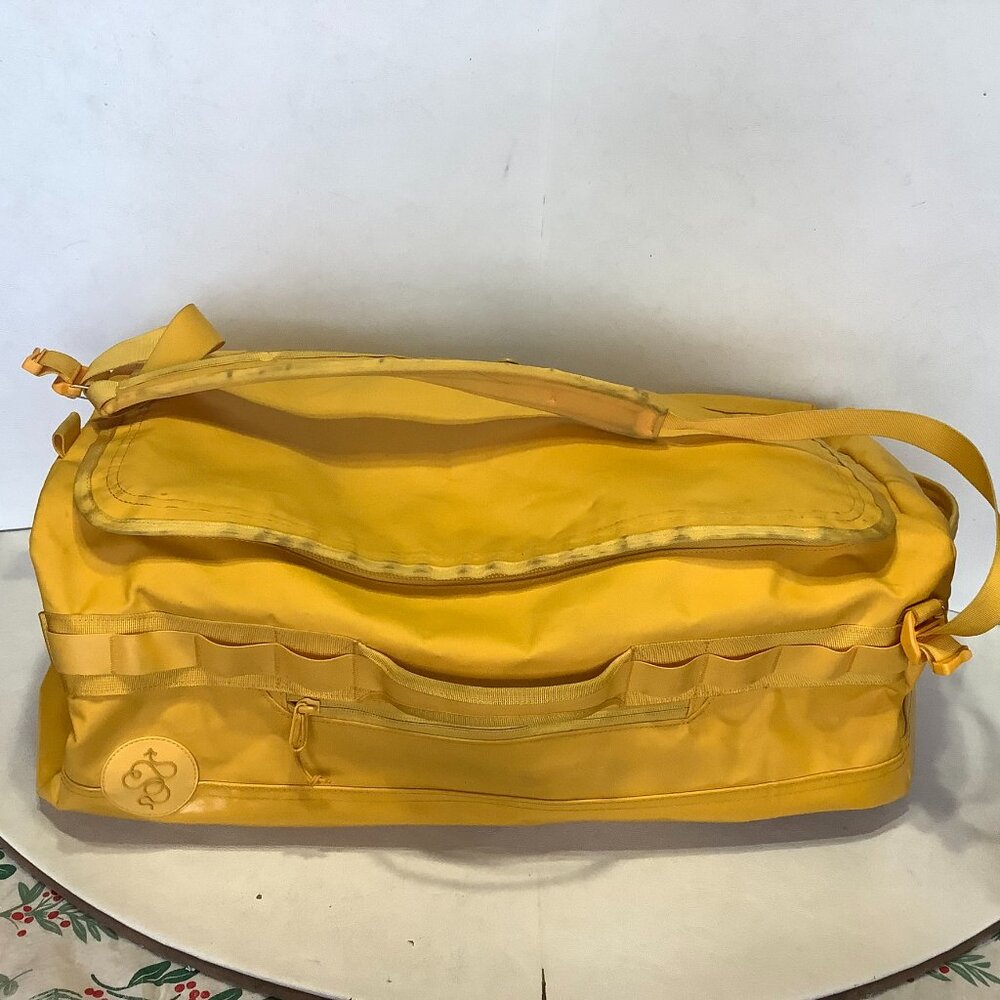 Baboon to the Moon Waterproof Large Travel Duffel Bag Yellow 22" x 14" x 9" - Picture 1 of 12